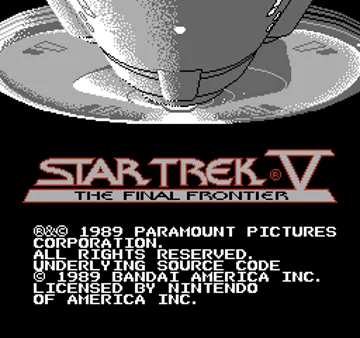 Star Trek V - The Final Frontier (USA) (Proto) screen shot title